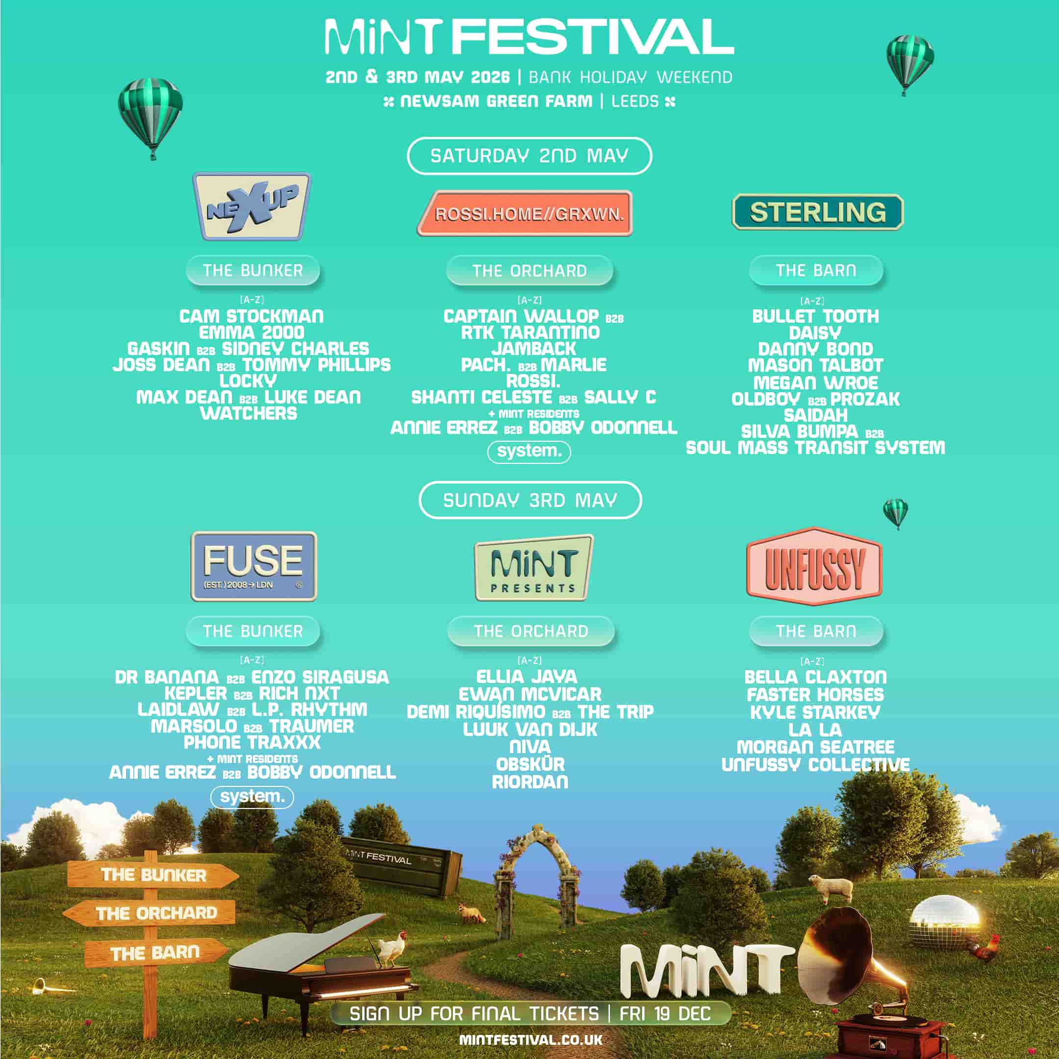 Mint Festival announce second phase of 2026 lineup Skiddle